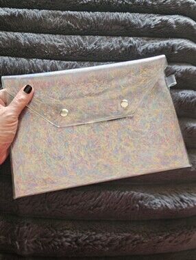Sephora Clear w/Confetti Envelope-style Bag